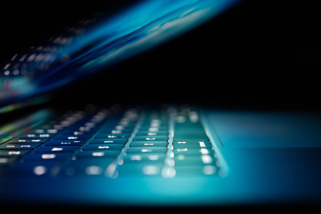 An image of the keyboard of a laptop.